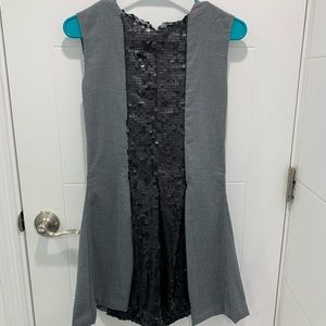 Miss Me Girls Super Cute Black Sequins and Grey Dress. Size 14